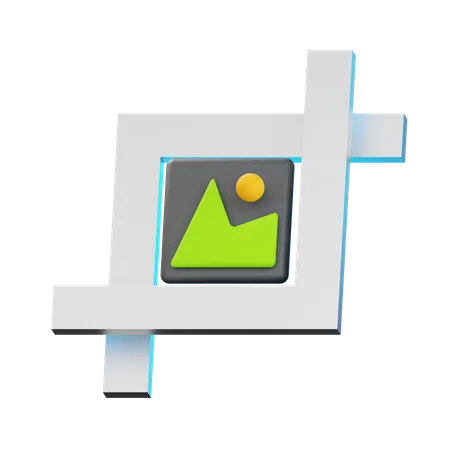 Crop Image  3D Icon