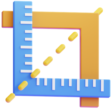 Crop tool  3D Icon