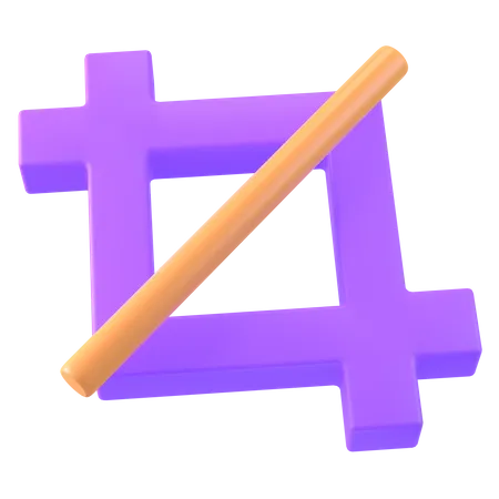 Crop Tool  3D Icon