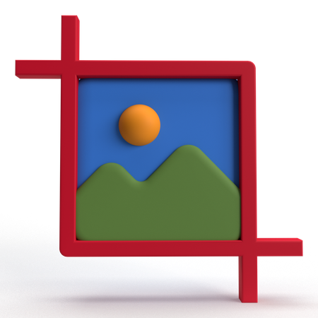 Crop Tool  3D Icon