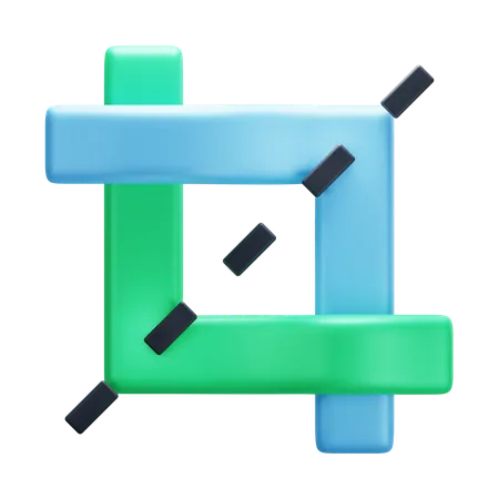 Crop Tool  3D Icon