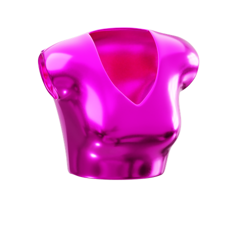 Crop Top  3D Icon