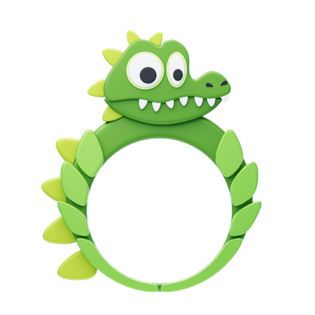 Crorcodile Shape Animal Frame  3D Icon