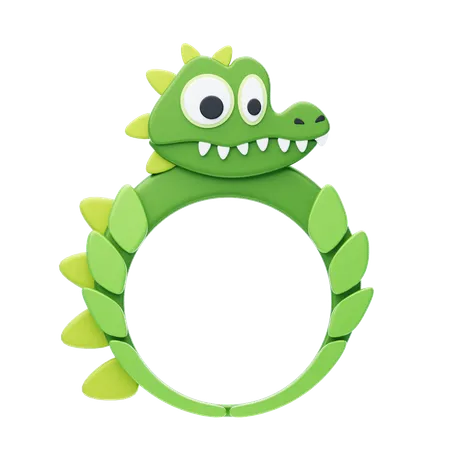 Crorcodile Shape Animal Frame  3D Icon