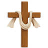 3d church cross logo