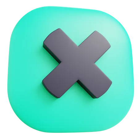 3 D Cross With Isolated Background 3D Icon