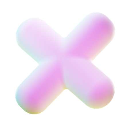 Cross Abstract Shape  3D Icon