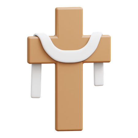 Cross and Shawl  3D Icon