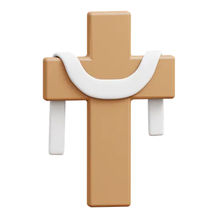 Cross and Shawl  3D Icon