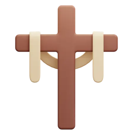 Cross And Shawl  3D Icon