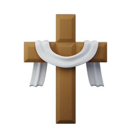 Cross And Shawl  3D Icon