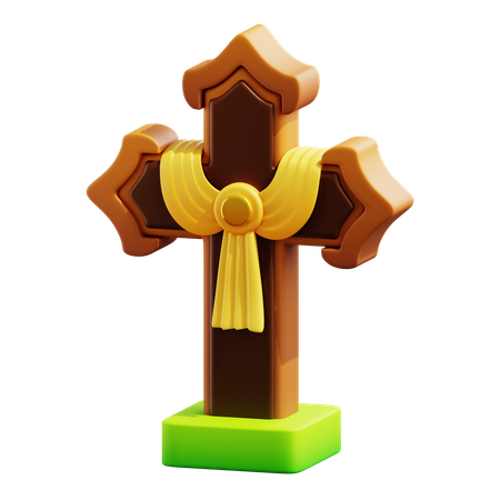 Cross And Shawl  3D Icon