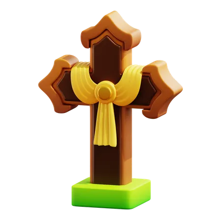 Cross And Shawl  3D Icon