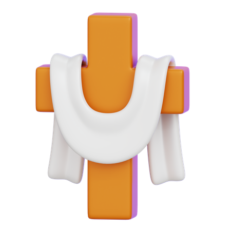 Cross and Shroud  3D Icon