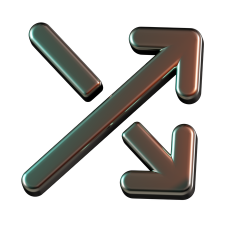 Cross Arrows  3D Icon
