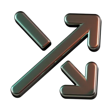 Cross Arrows  3D Icon