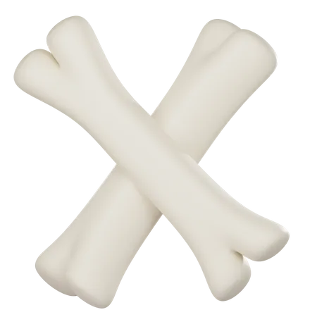 White Bone 3 D Render 3D Icon