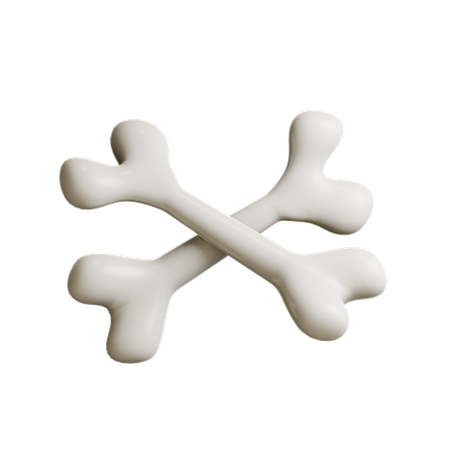 Cross Bones 3D Illustration