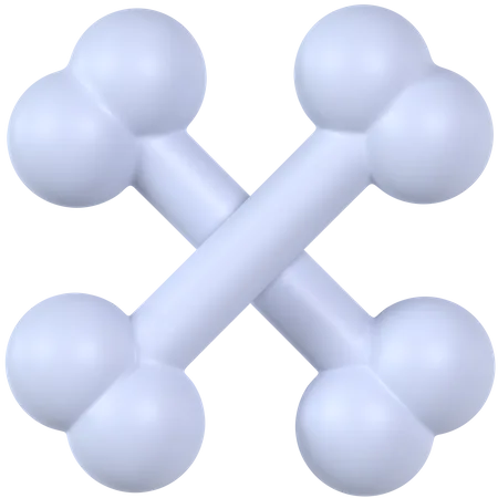 Cross Bones 3D Icon