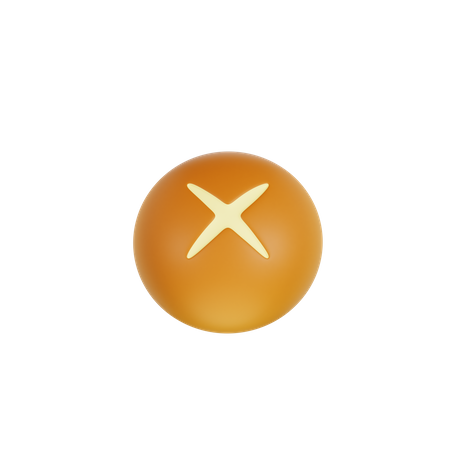 Cross Bun 3D Icon