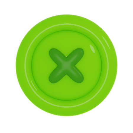 Cross Button  3D Icon