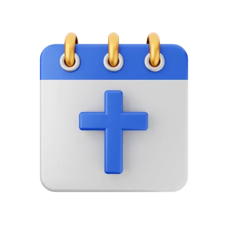 Cross Calendar  3D Icon