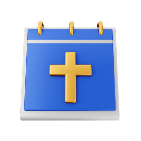 Cross Calendar  3D Icon