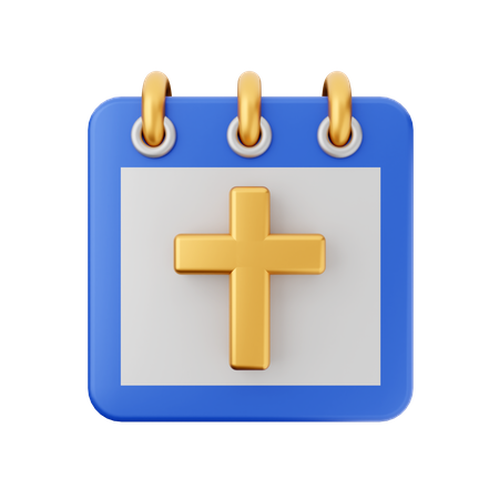 Cross Calendar  3D Icon