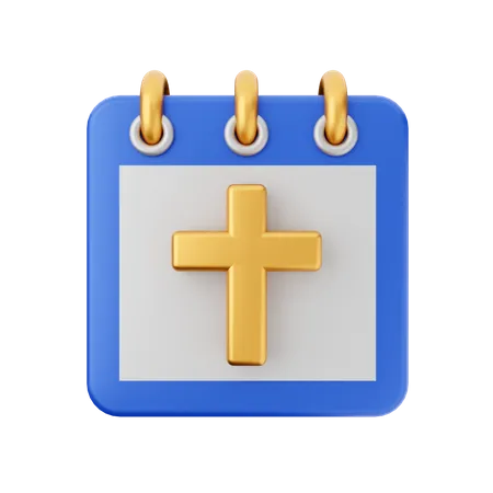 Cross Calendar  3D Icon