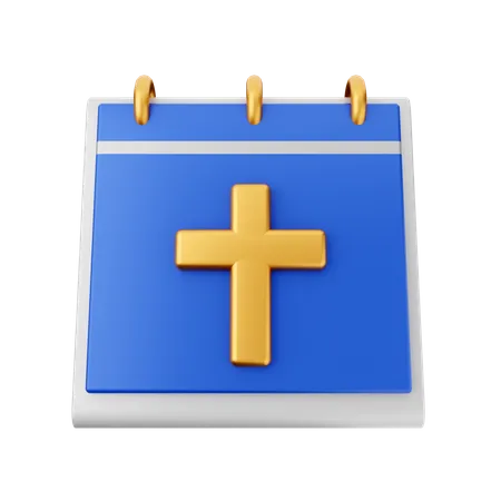 Cross Calendar  3D Icon