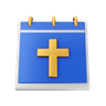christian calendar 3d logo