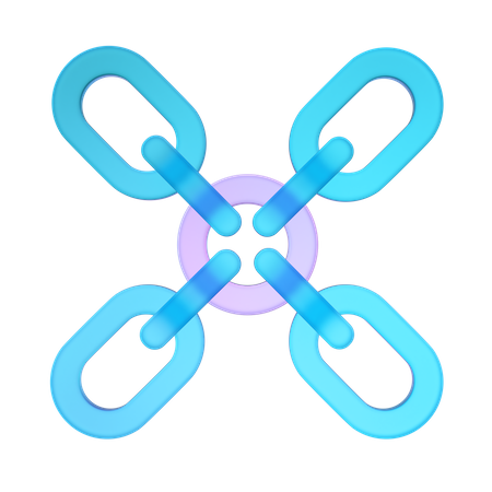Cross Chain  3D Icon