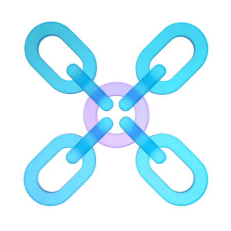 Cross Chain 3D Icon