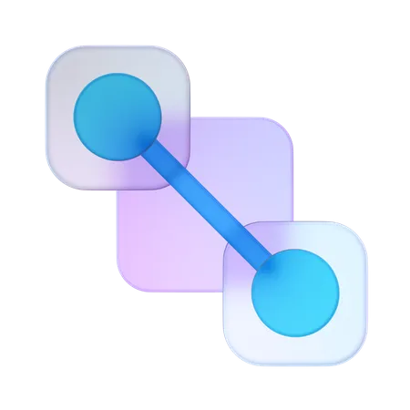 Cross Chain Connection  3D Icon