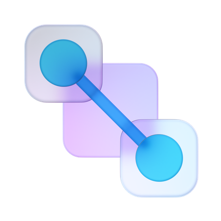 Cross Chain Connection 3D Icon