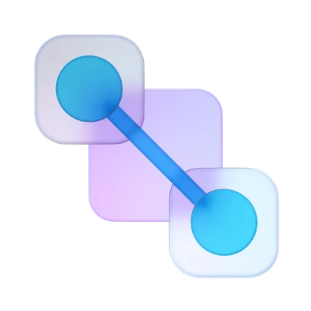 Cross Chain Connection 3D Icon