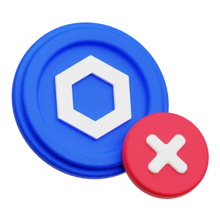 Cross Chainlink  3D Icon