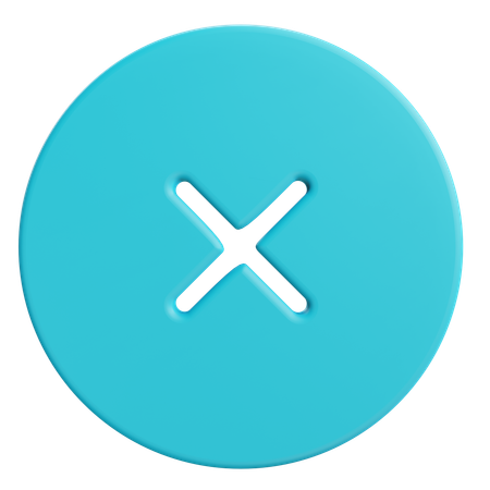 Cross Circle  3D Icon