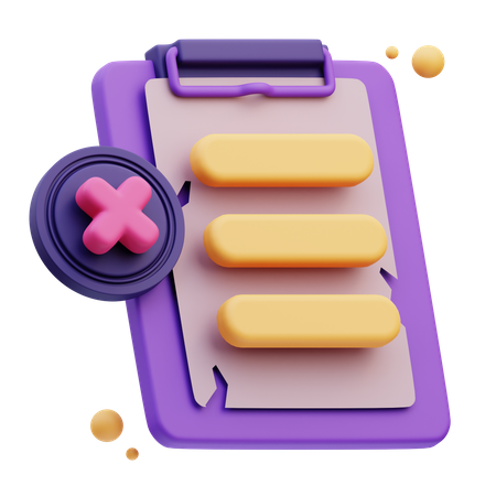 Cross Clipboard  3D Icon