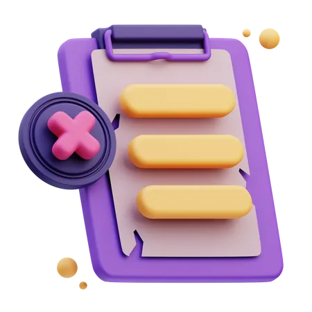 Cross Clipboard  3D Icon