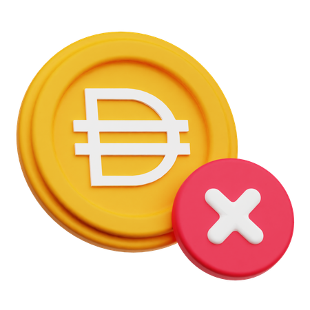 Cross Dai Token  3D Icon