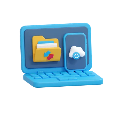 Cross Device Transfer  3D Icon