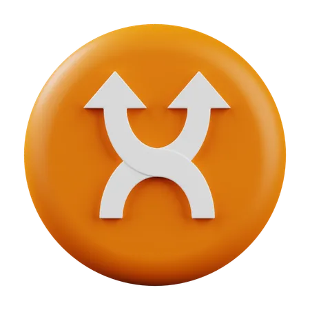 Cross Direction  3D Icon