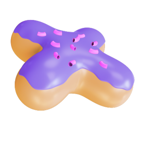 Cross Donut  3D Icon
