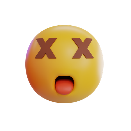 Cross Eye Emoji  3D Icon