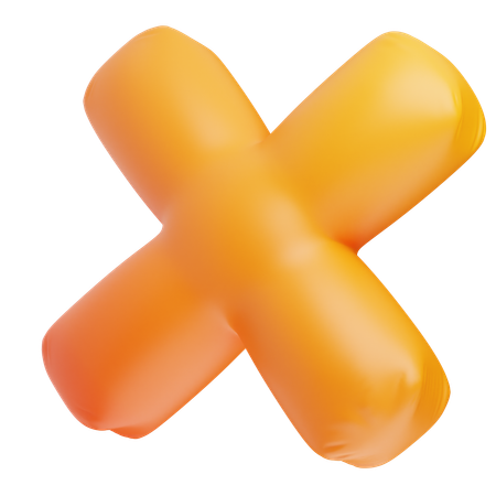 Cross Line  3D Icon