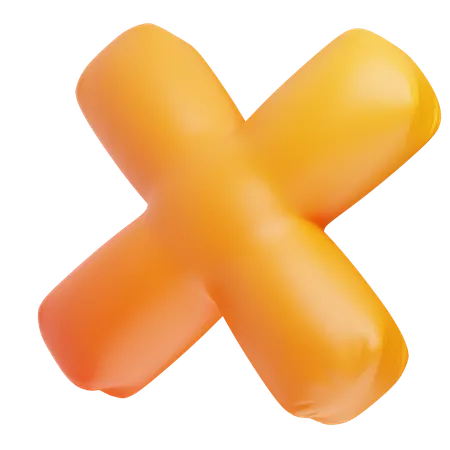 Cross Line  3D Icon