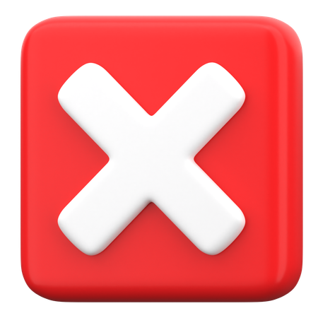Cross Mark  3D Icon