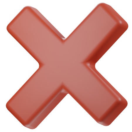 Cross Mark  3D Icon