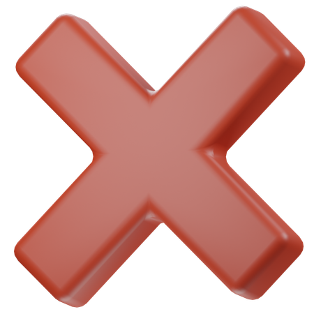 Cross Mark  3D Icon